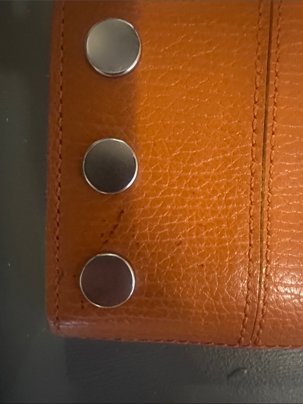 Hammitt Orange Leather Wallet Organizer with Snap Closures - Picture 6 of 7